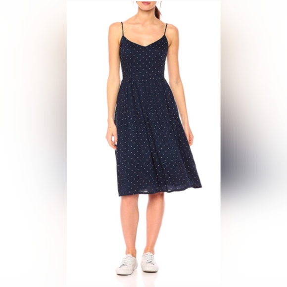 BB Dakota Sloane navy w/white polka dots size 10 - Picture 11 of 16